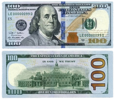 $100 USD Bills